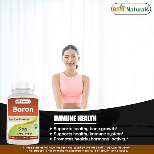 Miniatura 4 de Best Naturals Boron Supplements 5 mg 240 comprimidos (240 unidades (paquete de 2))