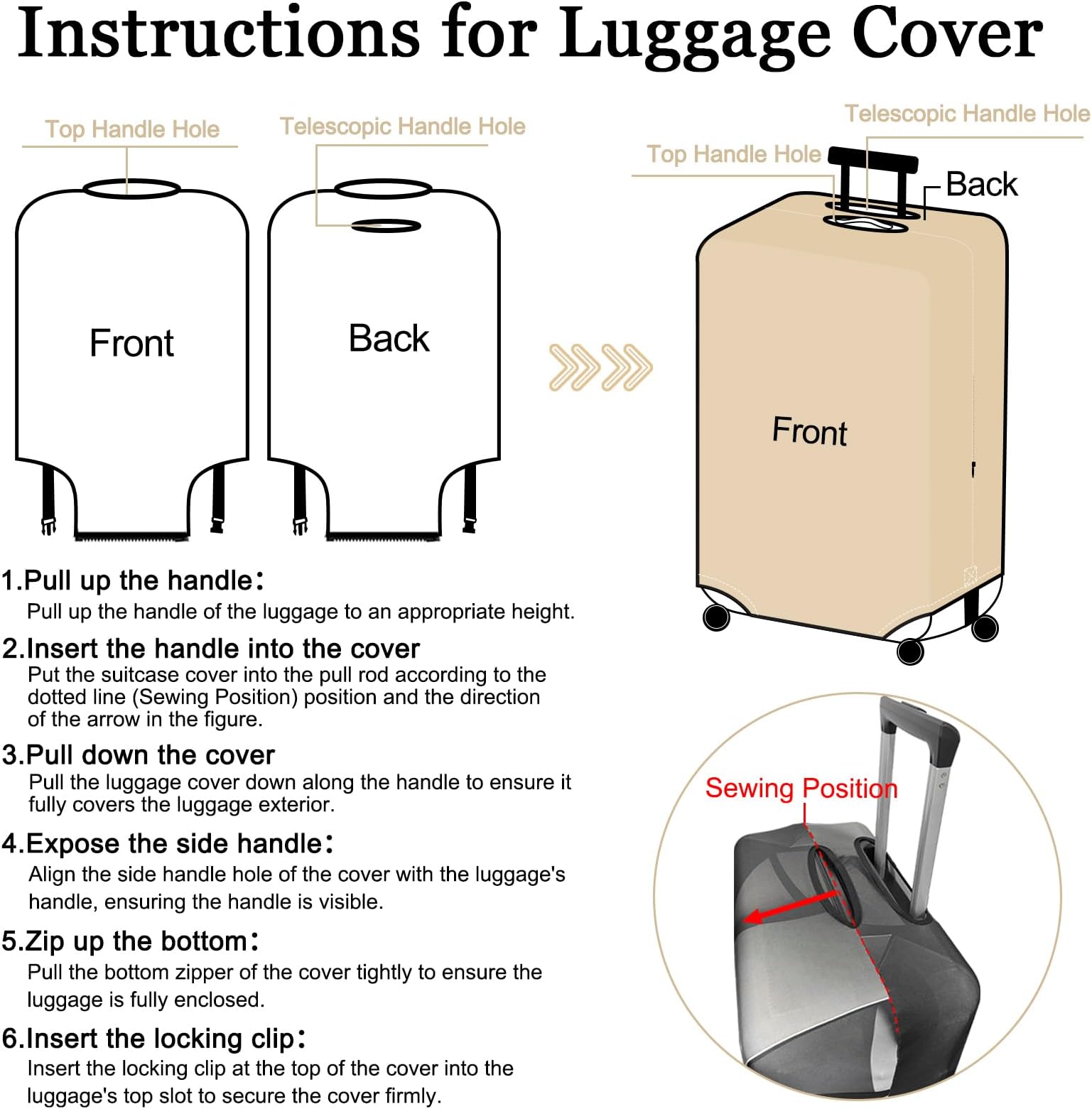 Luggage Cover Washable Suitcase Cover Suitcase Protector Anti-scratch Fits 22-24 Inch Luggage (Cute Dog, M)