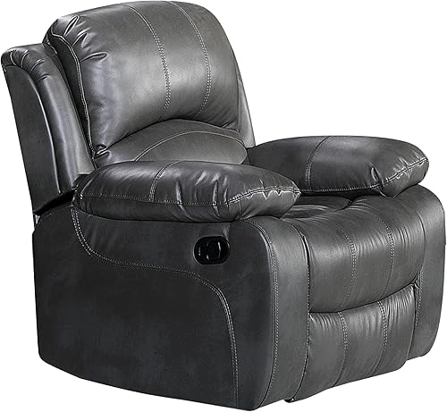 Miniatura 6 de Betsy Furniture 8018 - Juego de sillón reclinable de cuero reconstituido, para sala, sofá reclinable, sofá de dos piezas y sillón de cuero