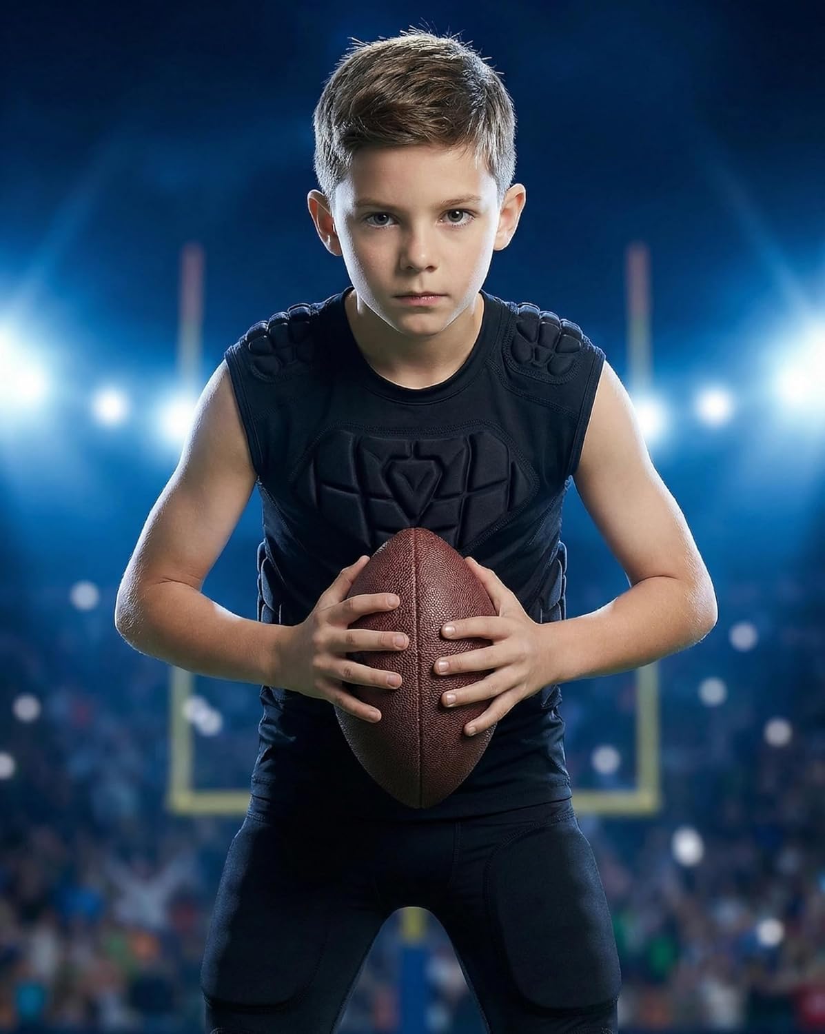 Youth Baseball & Softball Chest Protector Shirt, Kids Sports Impact Protective Base Layer