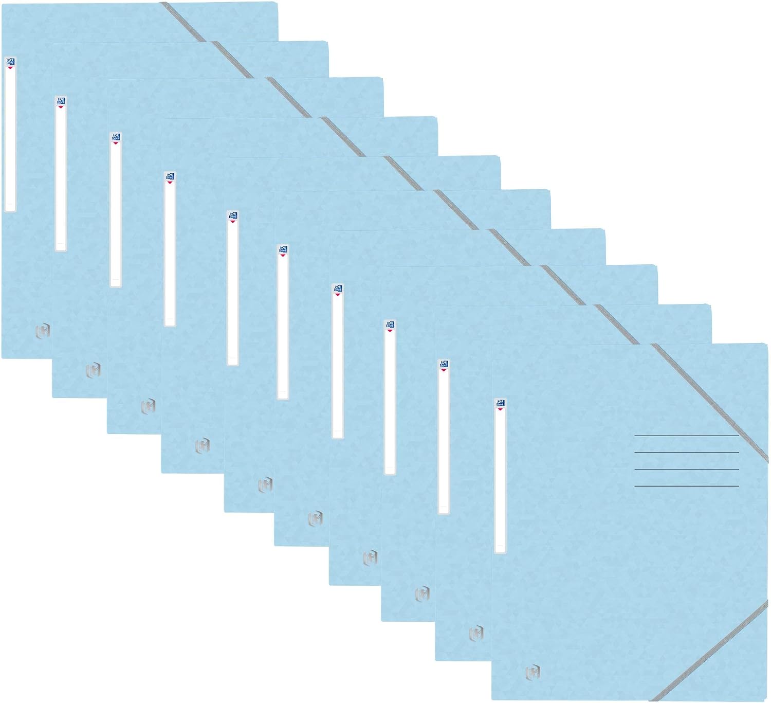 Oxford Top File + 400116359 Folder A4 Extra Strong Cardboard Pastel Blue Pack of 10
