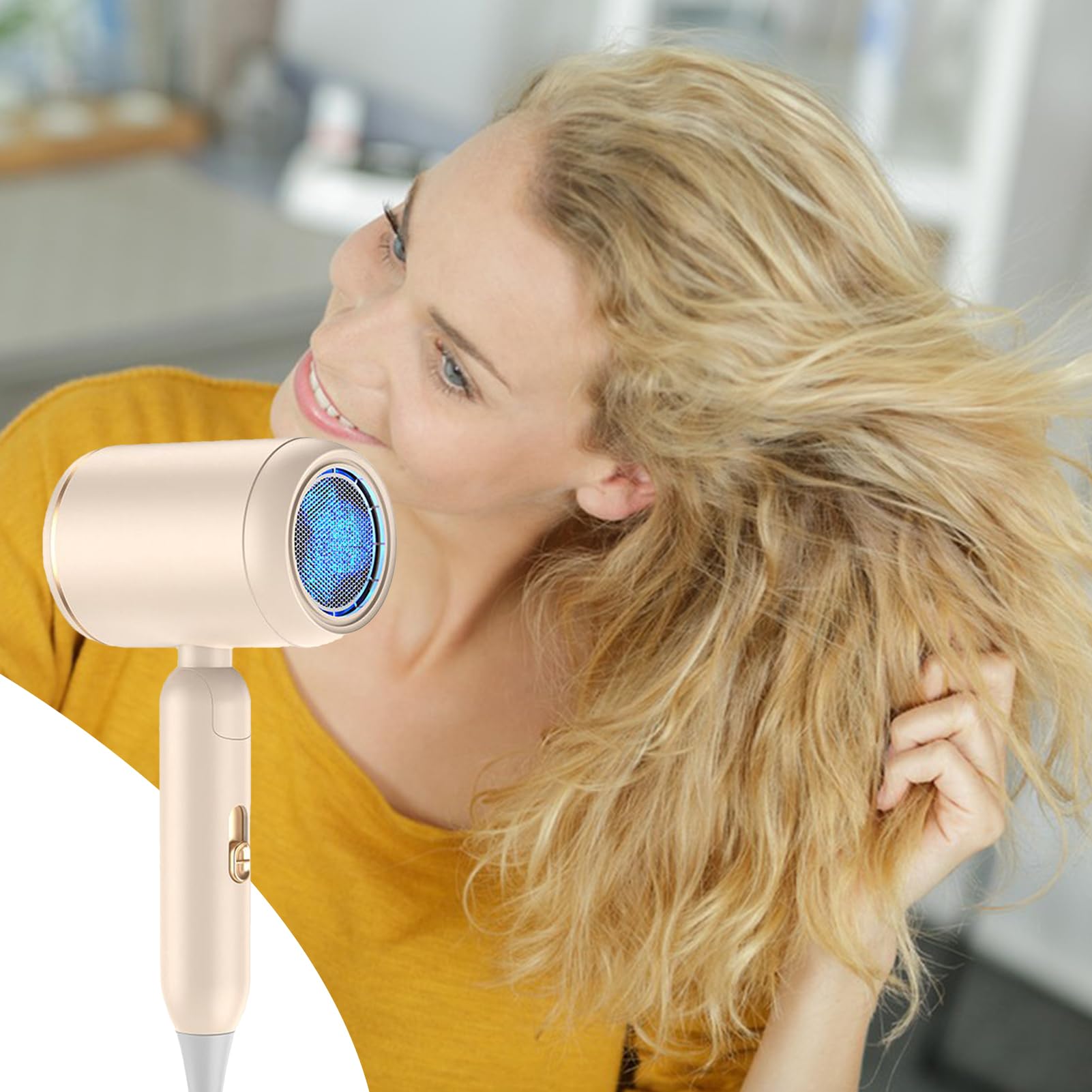 Sèche-cheveux haute vitesse compact sans fil au design pliable unique - 8