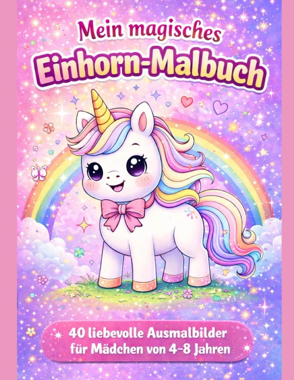 Mein magisches Einhorn-Malbuch: 40 liebevolle Ausmalbilder für Mädchen von 4–8 Jahren