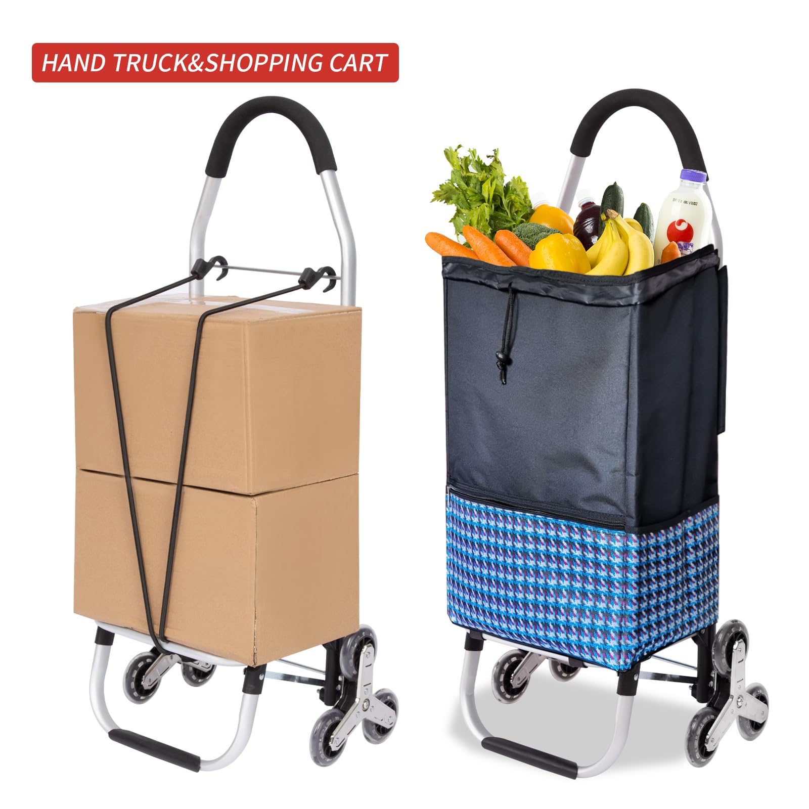 Foldable Shopping Cart 2025 Hereinway Shopping Cart Stair Climber