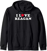 I Love Reagan Matching Girlfriend & Boyfriend Reagan Name Zip Hoodie