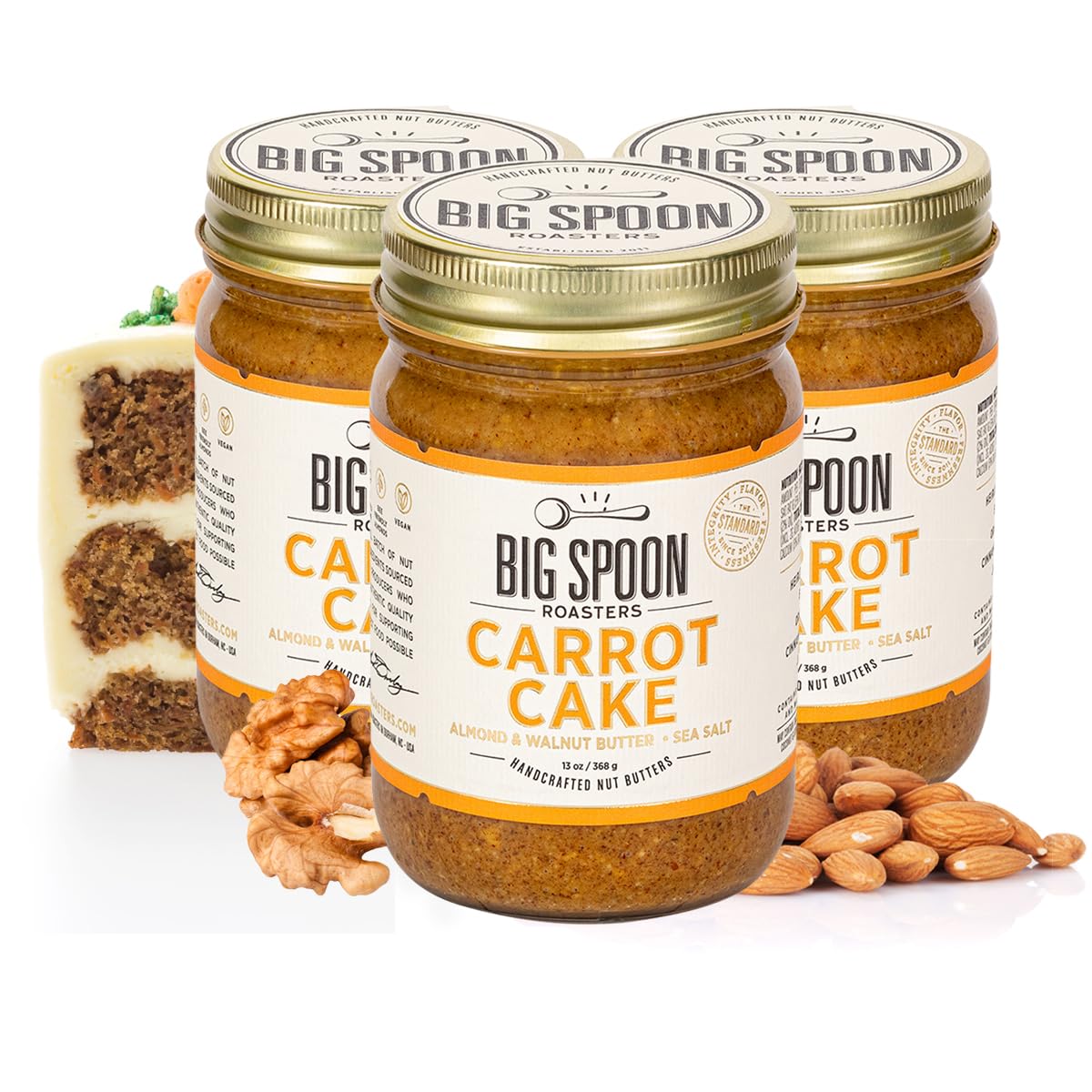Big Spoon Roasters Carrot Cake Almond Butter With Sea Salt Keto Friendly, Low