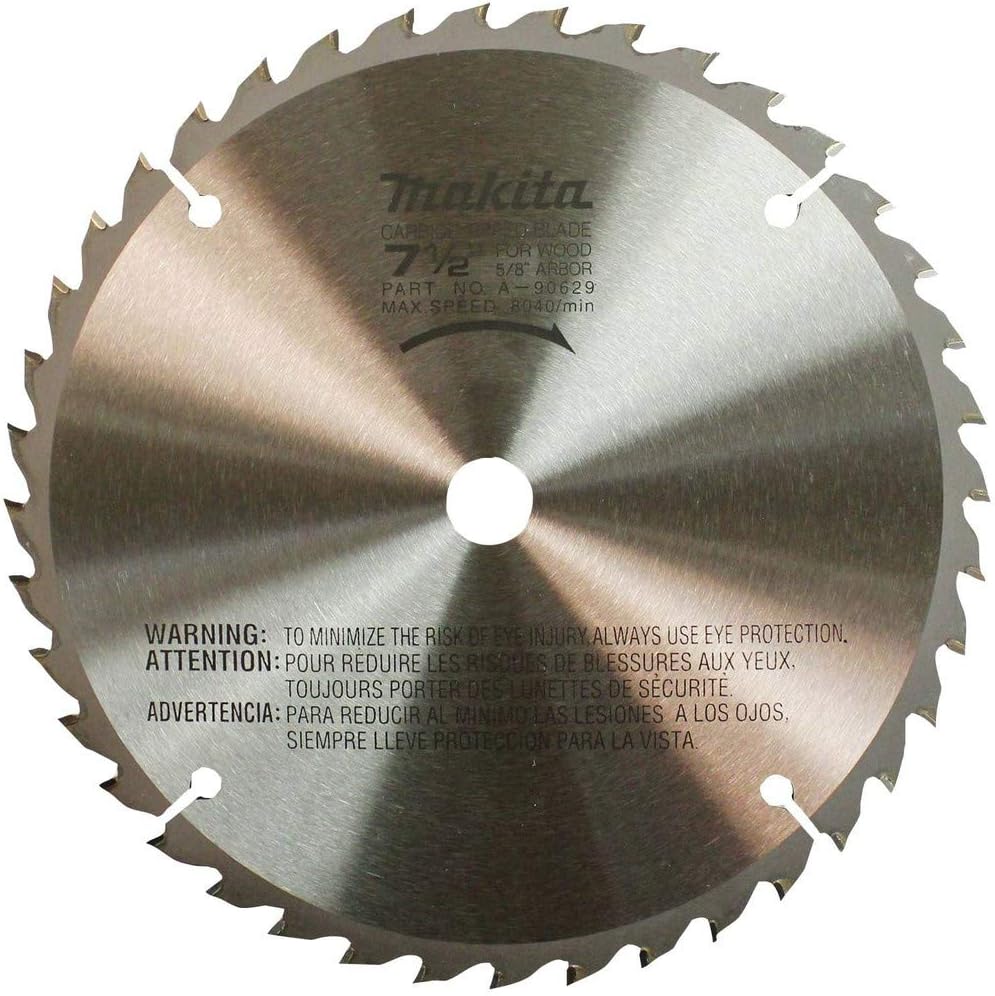 A-90629 7-1/2-Inch 40 Tooth Carbide Tipped Wood Saw Blade Silver