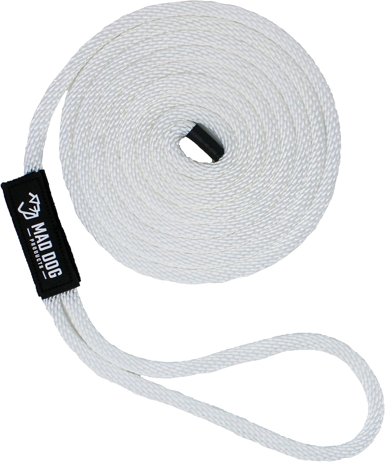 5/8" x 40' White Solid Braid Nylon Dock Line - Made in USA