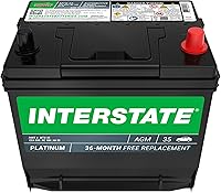 Vista 4 de Interstate Batteries Automotive Battery 12V 55Ah (Group Size 35) 650CCA SLI AGM Auto Battery Replacement for Cars, SUVs, Sedans, Trucks (MTX-35)