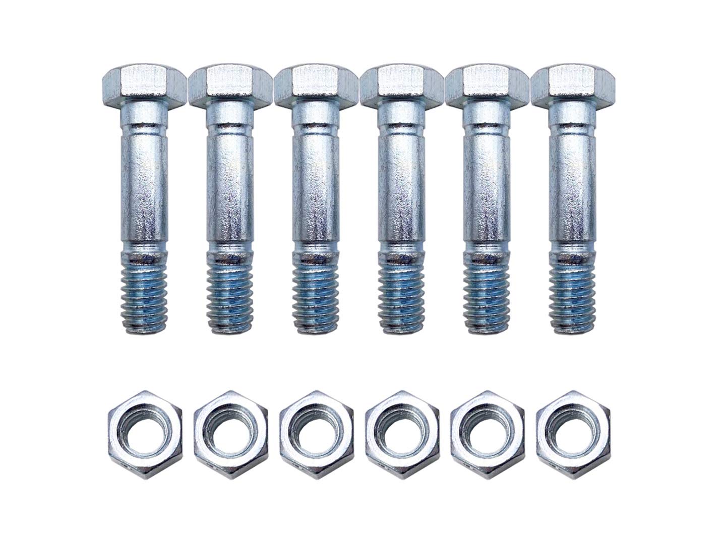Thaekuns 6 Pack Shear PINS and Nuts for MTD Cub Cadet Troy-Bilt 710-0890 710-0890A 910-0890A