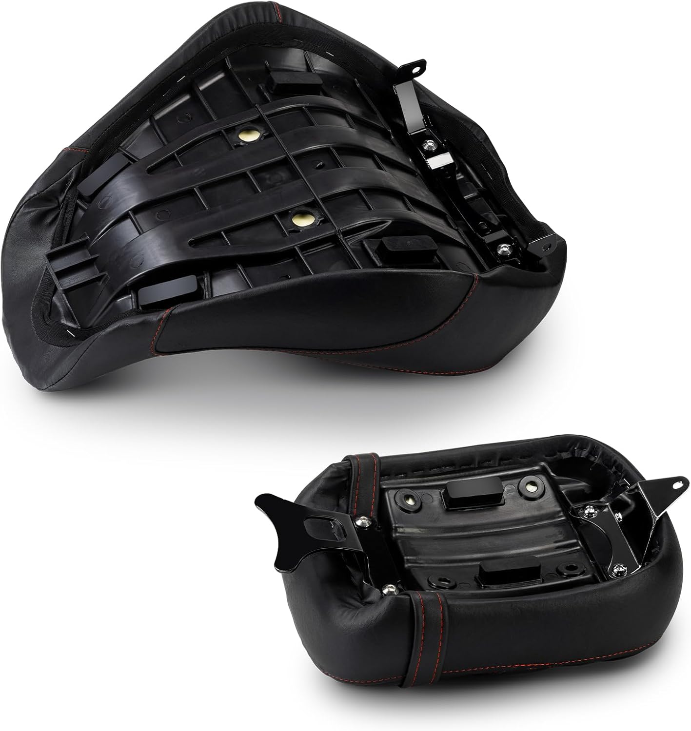 Motorcycle Driver Passenger Seat with Diamond Pattern Stitching Compatible with Shadow Aero VT750C 2004-2024