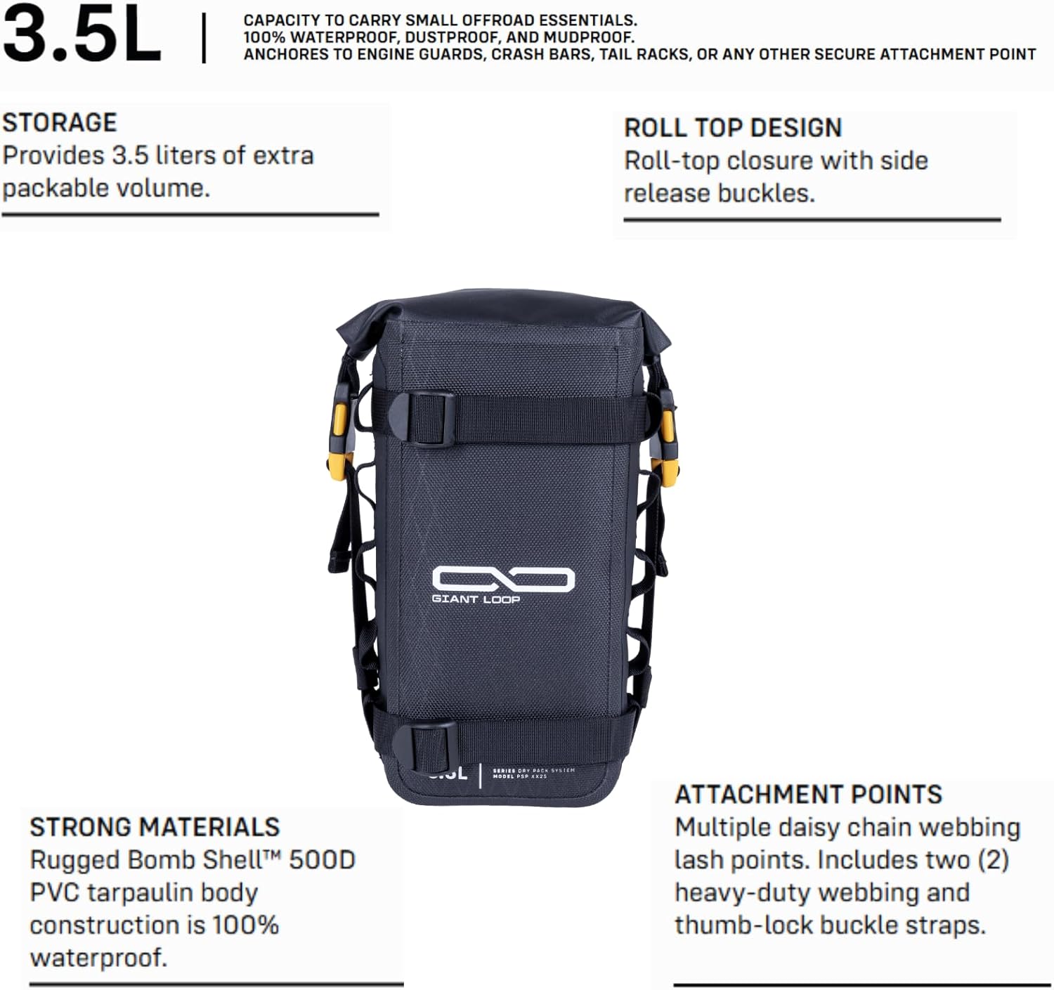 Giant Loop Possibles Pouch, Waterproof, Mudproof, Snowproof 3.5-Liter Universal Pocket, Ideal to Carry Small First Aid Items During Any Outdoor Adventure
