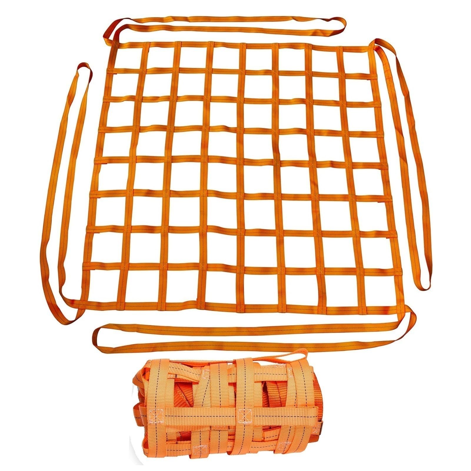 Red de elevación de carga resistente, 2 x 2 m, 0,3-3,5 toneladas de capacidad, correas de elevación fuertes para aparejos, remolques y elevaciones, ideal para construcción y manejo de carga