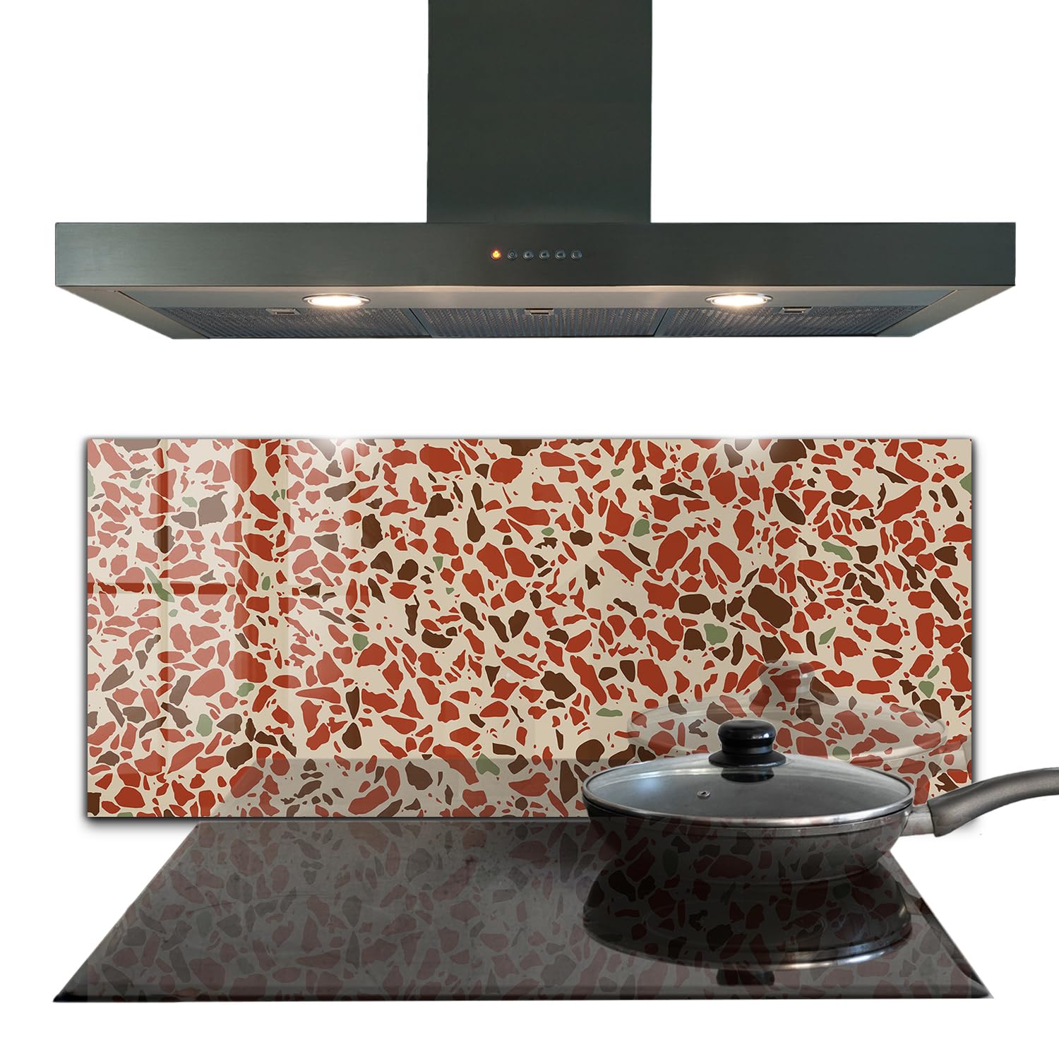Panneau de cuisine 125x50 cm Terrazzo pour rénover un mur sans travaux