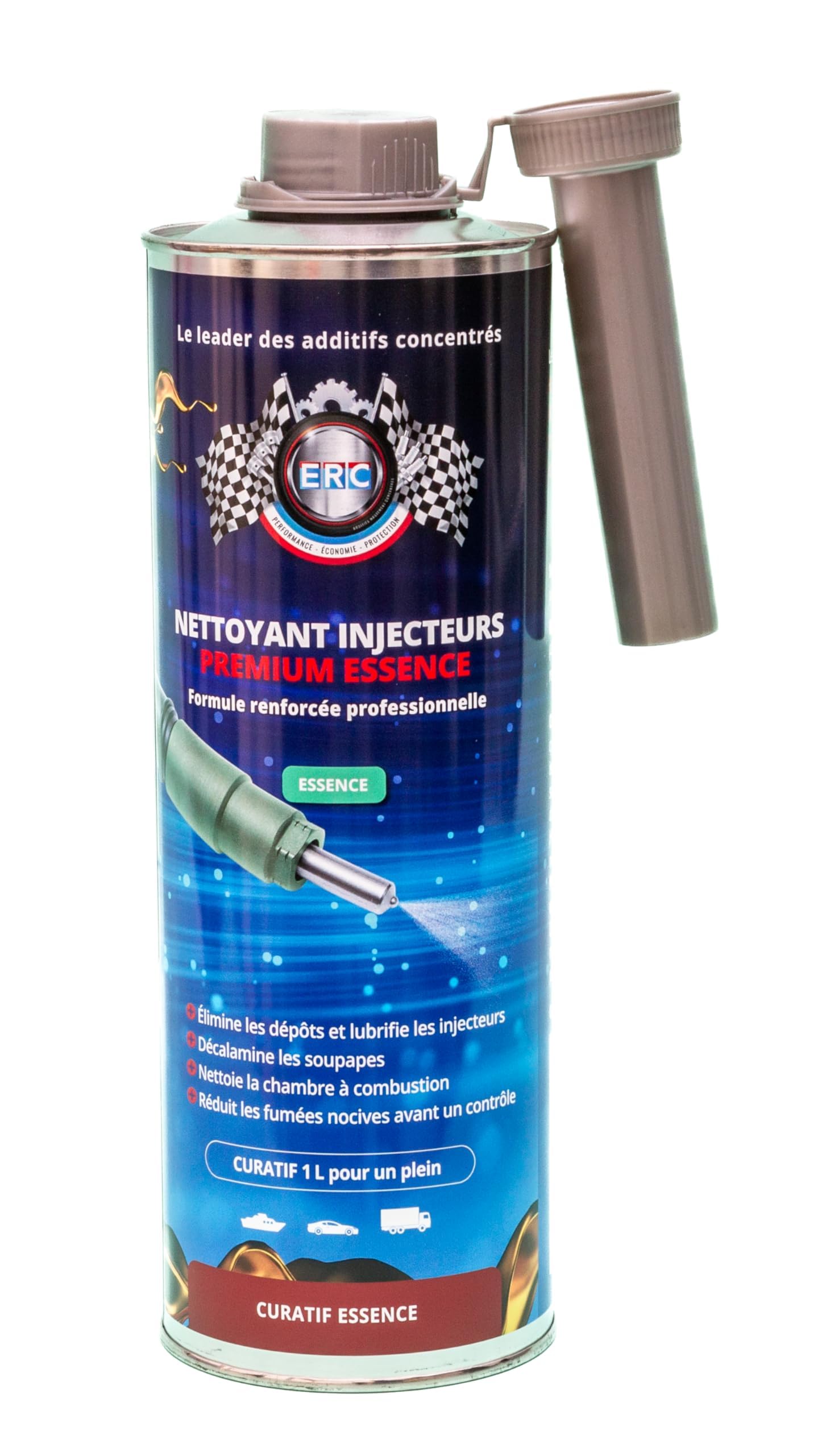 ERC | Detergente per iniettori benzina premium | Additivo benzina | Pulisce e protegge il sistema di alimentazione | Riduce consumi ed emissioni inquinanti | Garantisce un'accelerazione e un minimo fl