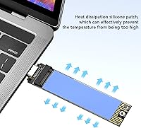 Vista 4 de ELUTENG Adaptador NVME a USB 3.1 Gen 2 a M.2 NVMe SSD Convertidor Adaptador 10Gbps PCIe basado M Key Disco Duro Lector Max 4TB Soporte UASP para SSD
