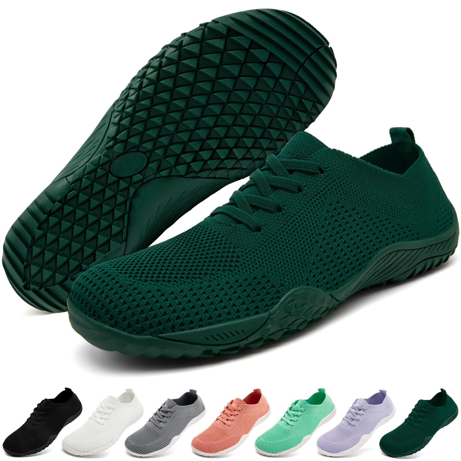 RJYWGS Barefoot Shoes Women Tennis Slip On Sneakers for Women Gym Running Zero Drop Workout Trail Minimalist Shoes