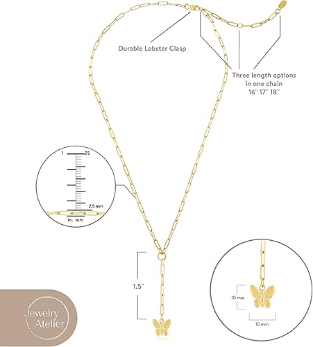 Miniatura 5 de Jewelry Atelier Colección de collares con dije relleno de oro Collar con colgante de oro amarillo de 14 quilates con cadena de clip sólida