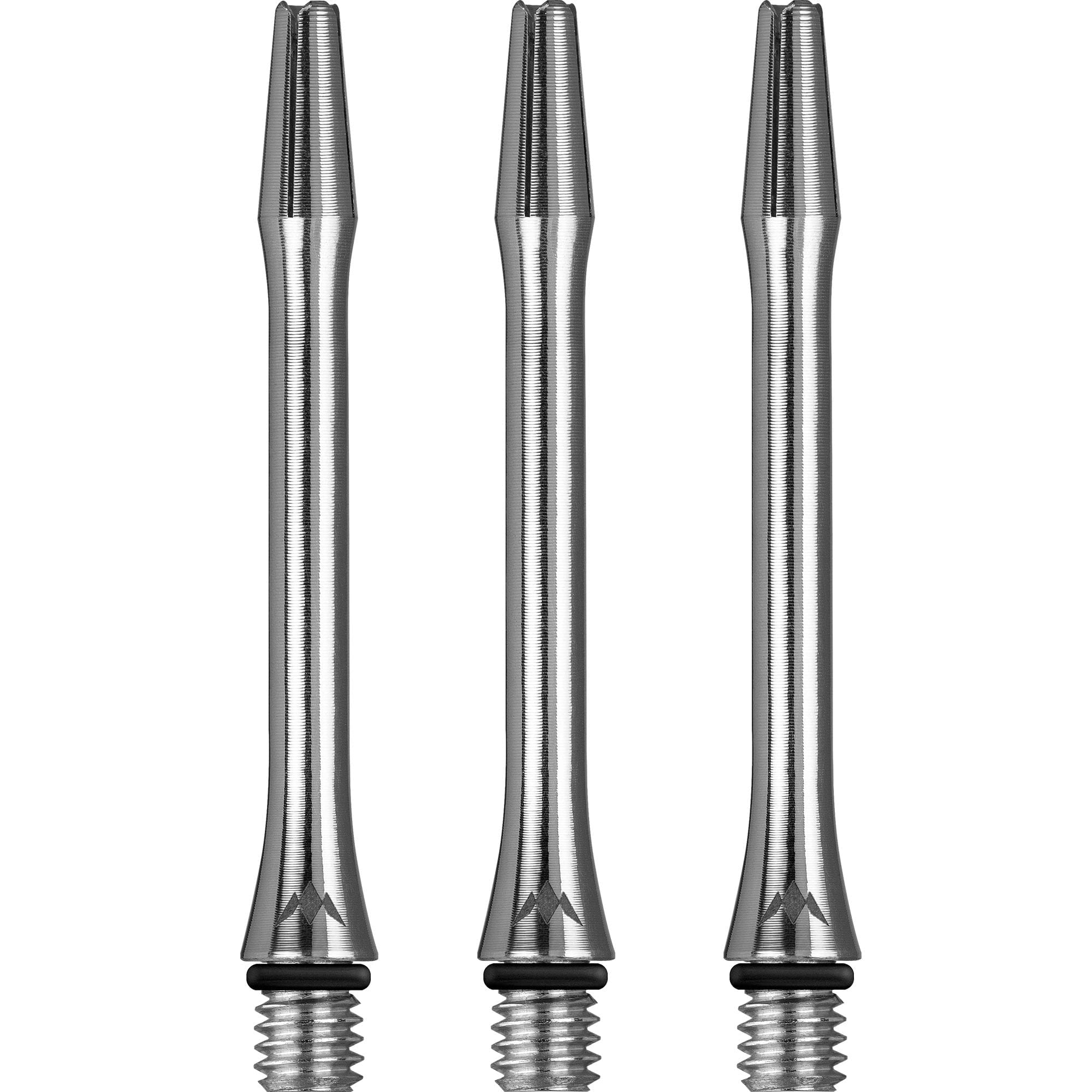 Mission Darts Alicross Stems | Premium Personalised Aluminium Shafts | Silver Medium (S0720-PERS)