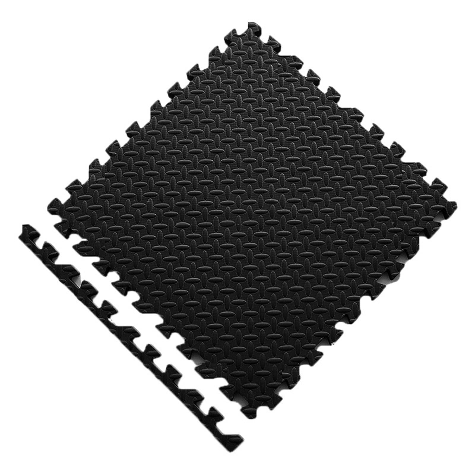Esterilla Fitness Puzzle Esterilla de Ejercicios de Espuma entrelazada (12 o 24 Unidades), Ideal for Gimnasio en casa y Yoga al Aire Libre.(Black-24pcs)