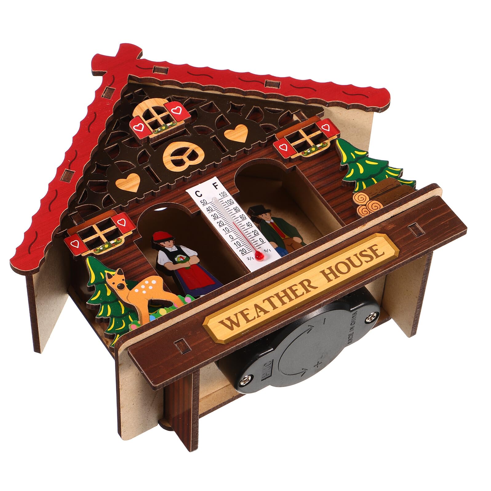 Termometro da Parete per Misurazioni Accurate in Legno Elegante con Barometro e Igrometro per Uso Interno e Decorazione della Casa