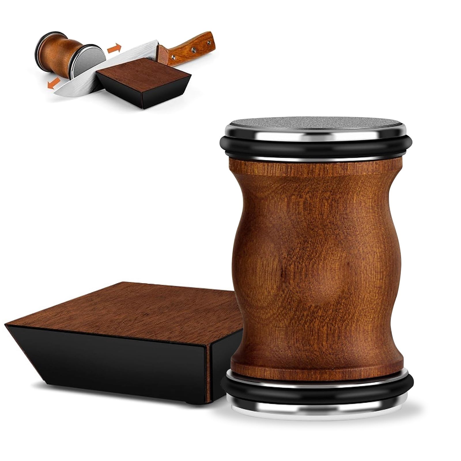 Nuevo Juego De Afilador De Cuchillos, Utensilio De Cocina | Con Fijación Magnética y Silicona Antideslizante, Kit De Afilado Sencillo, Adecuado Para Afilar Cubiertos