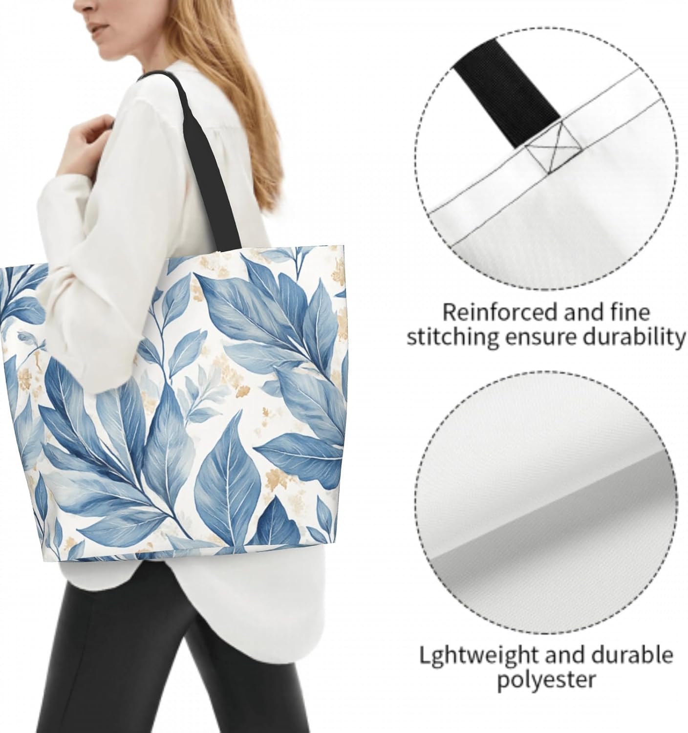 Shoulder Bag Large Reusable Eco-friendly Shopping Bags Portable Storage Handbag | Large, Reusable, Eco-friendly, Portable, Storage - Image 4