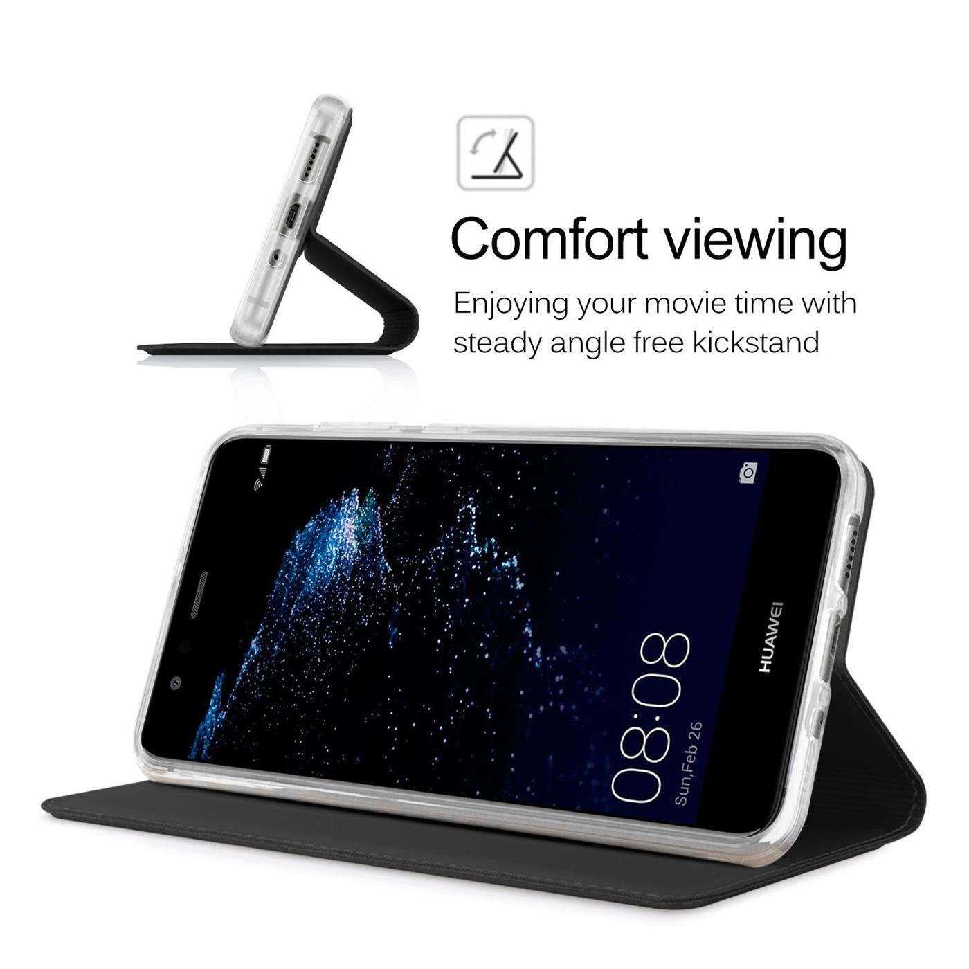 Copertura di Cuoio Artificiale Compatibile con Huawei P9