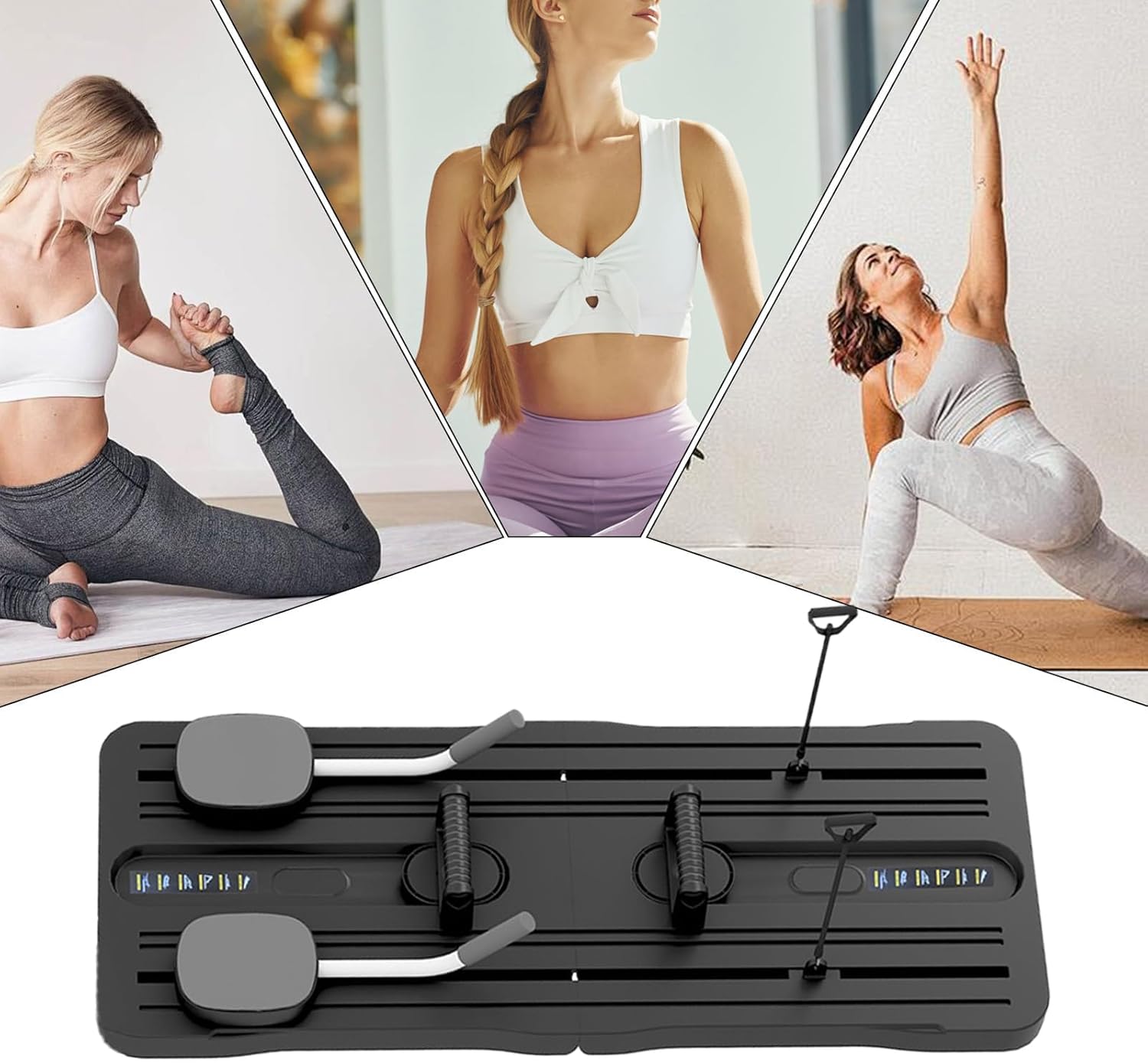 LUAMY ピラティス改革者セット、ピラティス委員会 - ABSコアトレーナーボード - ホームジムトレーニングのコア強化機器化出生
