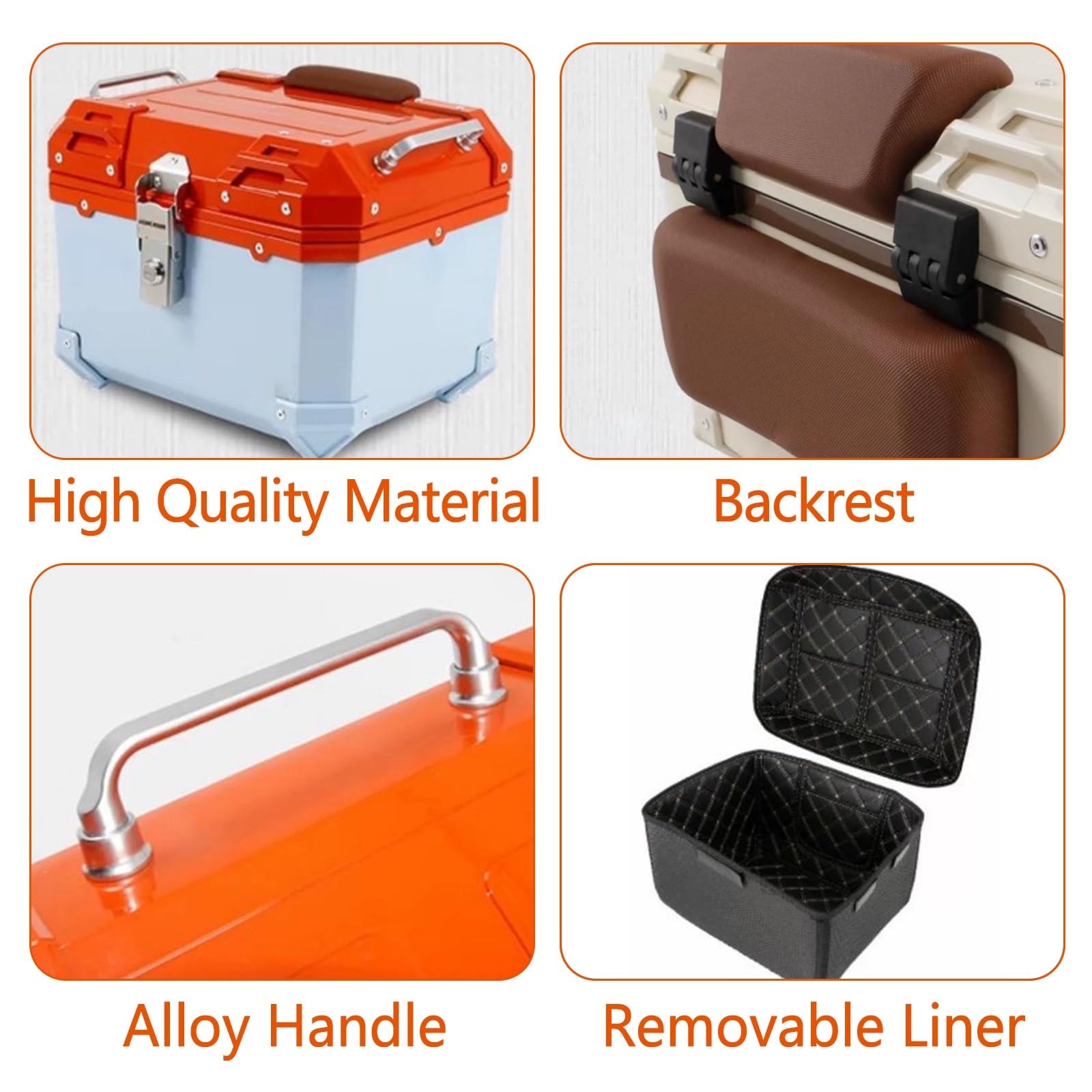 Amazon.com: Motorcycle Storage Box Large Capacity Scooter Tail