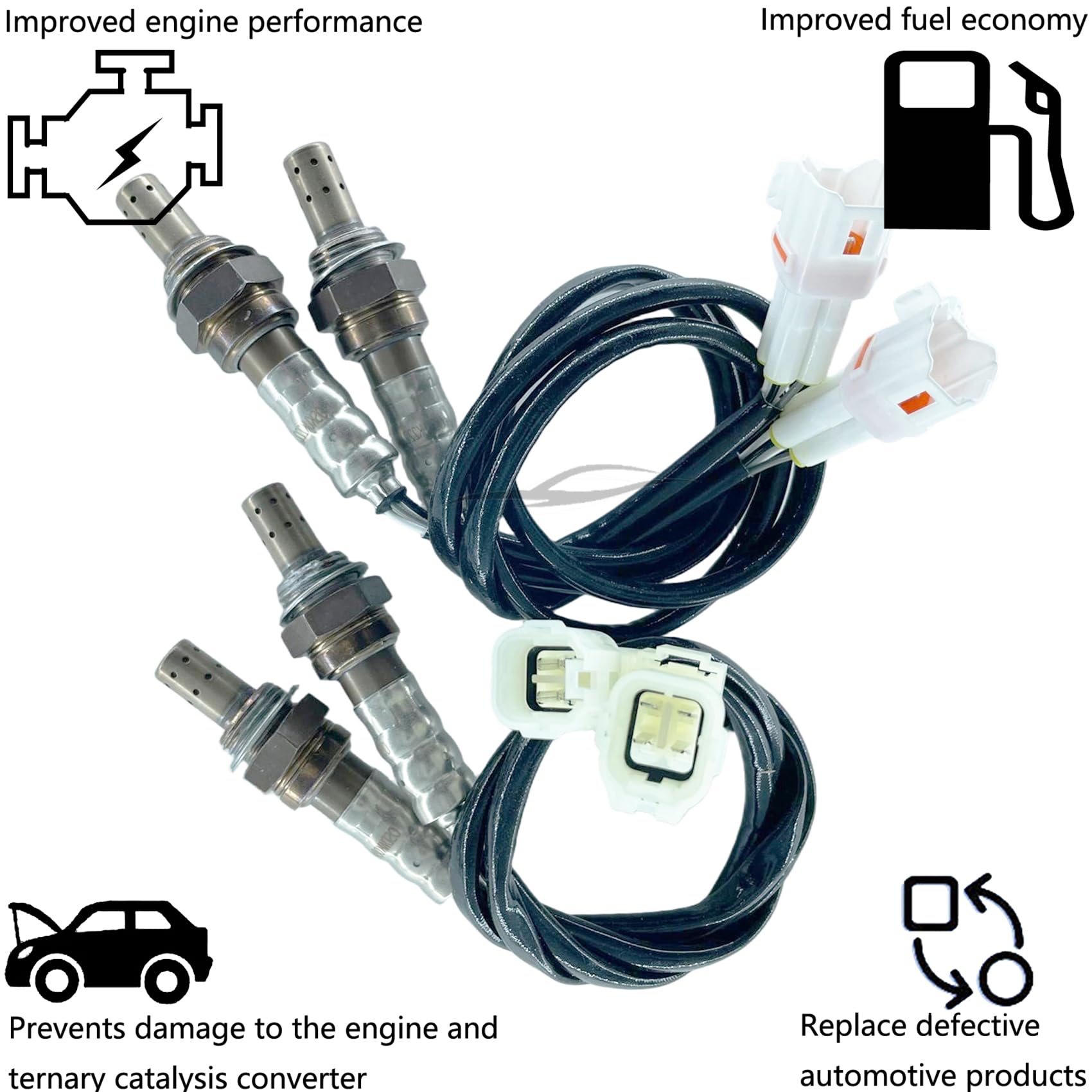 Amazon.com: Ywim 2 Pairs Upstream and Downstream Oxygen O2 Sensors