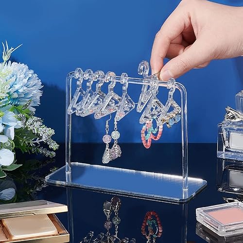 Miniatura 8 de PH PandaHall Soporte para colgar abrigos, exhibidor de joyas, organizador colgante de aretes colgantes, mini aretes y collares, estante de