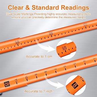 Load Height Measuring Stick,20 FT Fiberglass Truck Height Stick