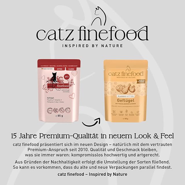 Foto 2 de 6 de catz finefood Comida húmeda para Gatos de Aves de Corral de Kitten N 3, para Gatos jóvenes
