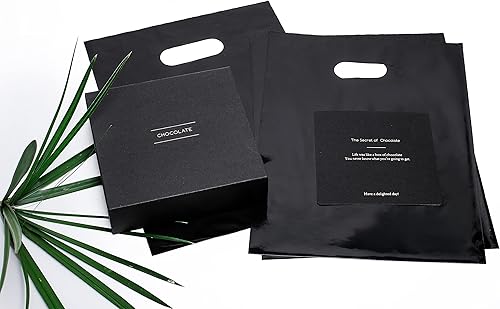 Miniatura 117 de 100 bolsas de 1.5 mil de grosor, 9 x 12 pulgadas, bolsas de agradecimiento con asas extragruesas perfectas para mercancía, pequeñas empresas y venta