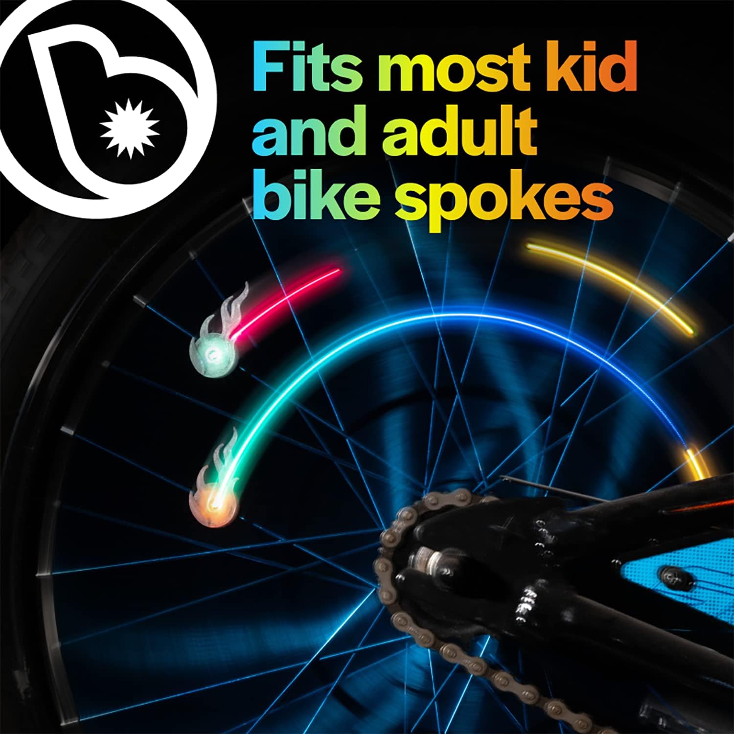 Brightz CometBrightz LED Bike Spoke Lights, Color Changing 2-Pack
