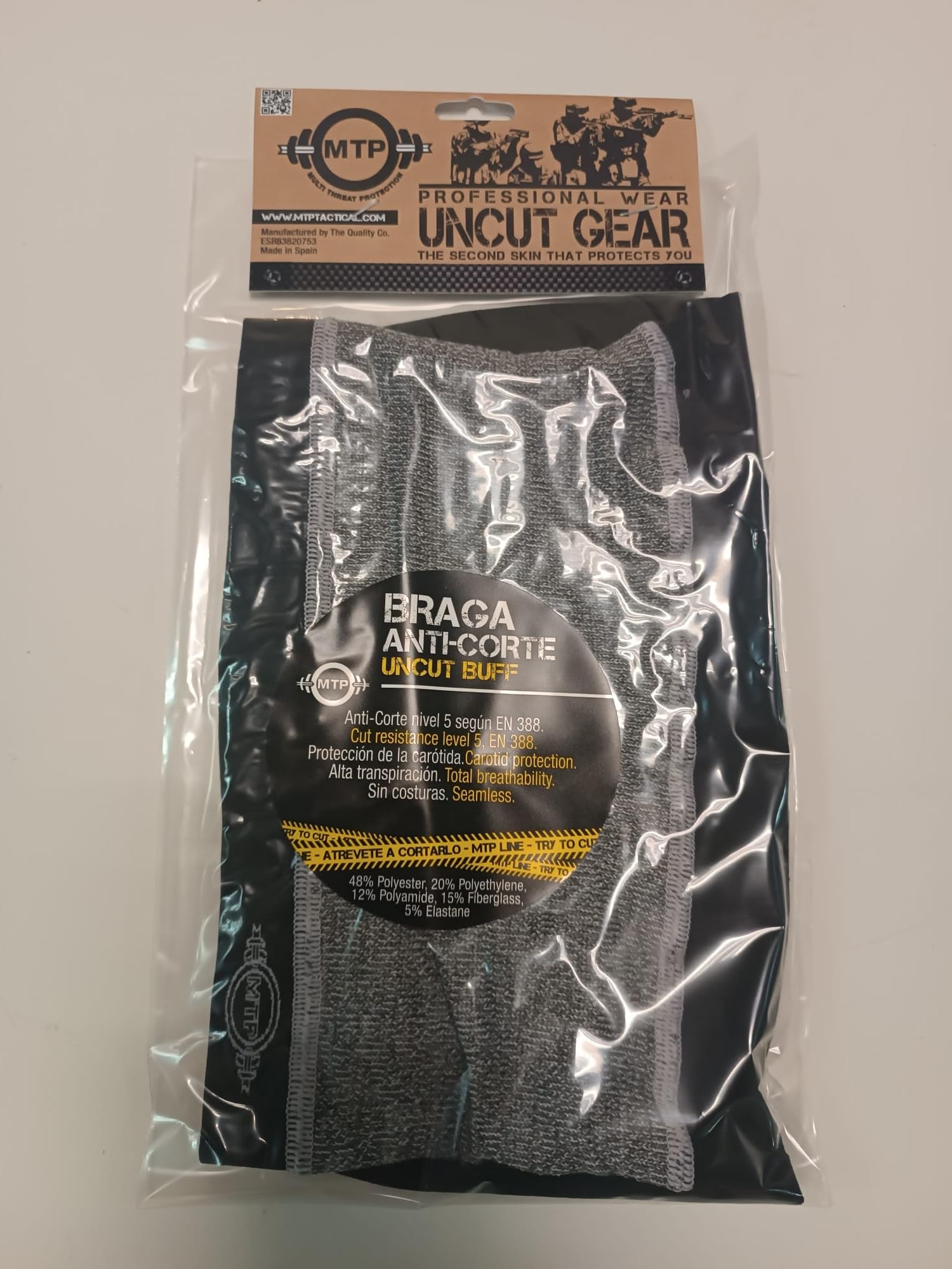Braga de Cuello Anticorte de Alta Resistencia Nivel 5 Accesorio de Seguridad Protección Cervical