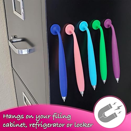 Miniatura 5 de Wellspring Wiggle Pen - Paquete de 2 bolígrafos magnéticos para refrigerador y otras superficies magnéticas, para hacer notas rápidas o listas, uso