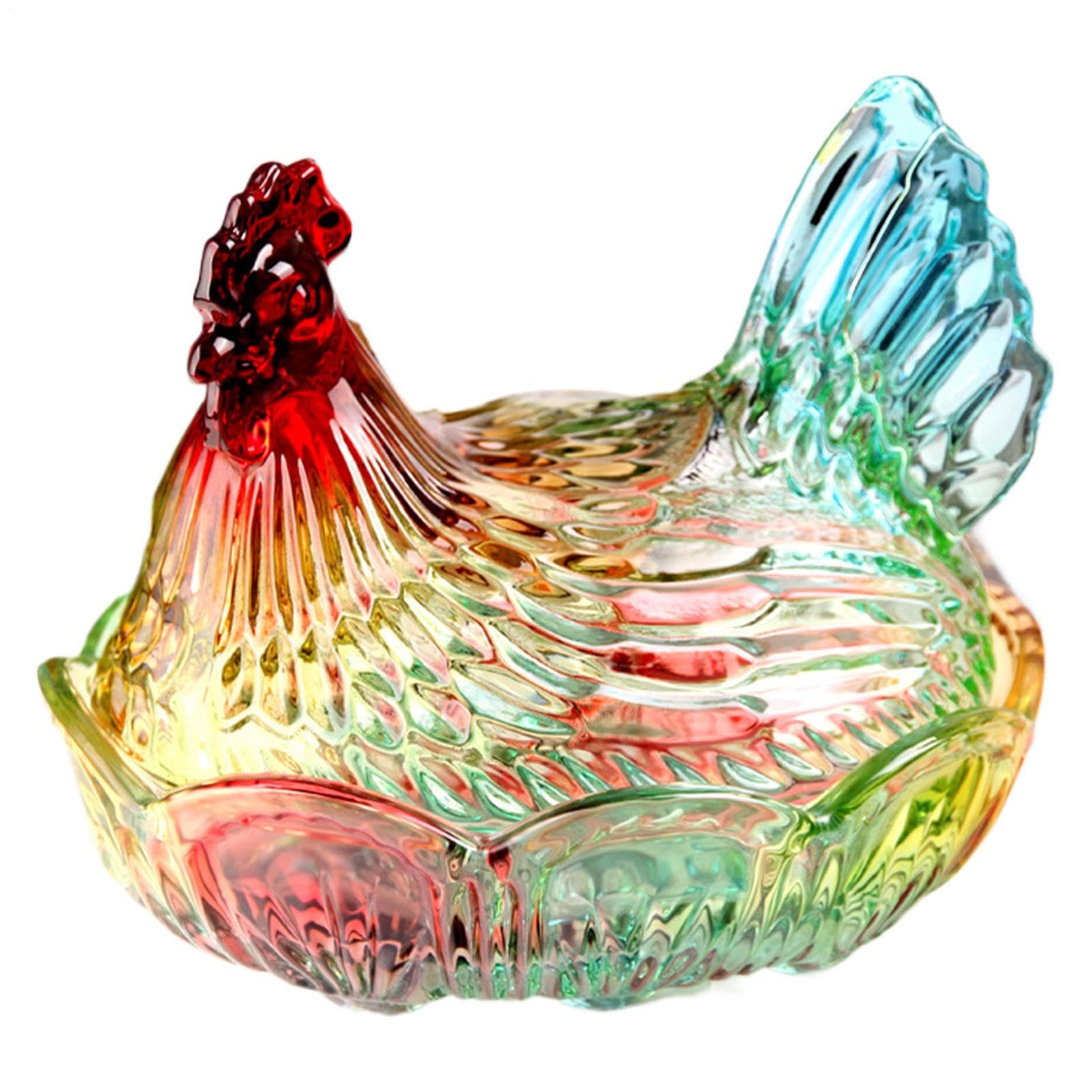 In Vetro Gallina Sul Per Snack E Dolci | Decorazione Casa Per Dessert Per Collezionisti Cucina Soggiorno Camera Studio Bagno Libreria Caffè Ingresso Gioielli
