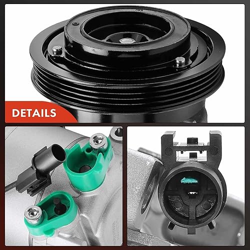 Miniatura 8 de A-Premium Compresor A/C con embrague compatible con Hyundai Accent 1.6L 2010-2011