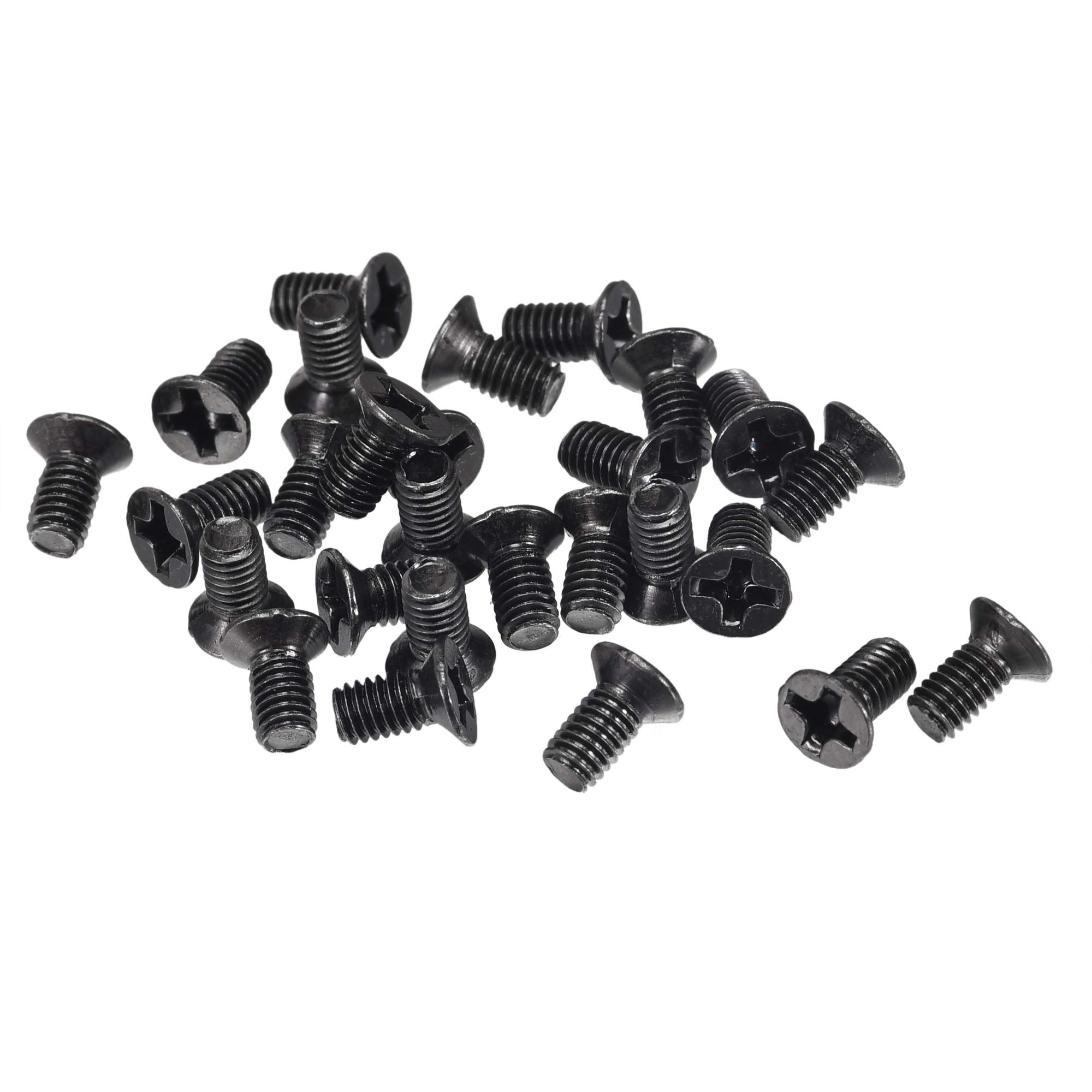 uxcell M3 x 6mm Phillips Screw Fastener Black for Laptop PC TV Fan Switch 150pcs