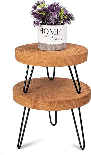 Athaliah Soporte pequeño de madera para plantas  Soporte elevado para macetas  Decoración minimalista moderna  Estantes decorativos multifuncionales