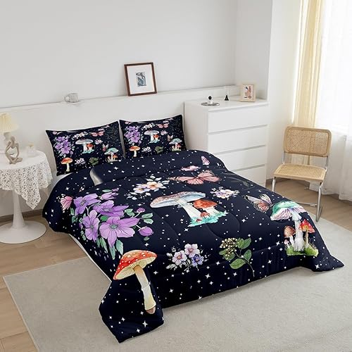 Miniatura 174 de Castle Fairy Juego de edredón con bandera estadounidense, tamaño King, ropa de cama de animales de pastor alemán para niñas y adolescentes, juego