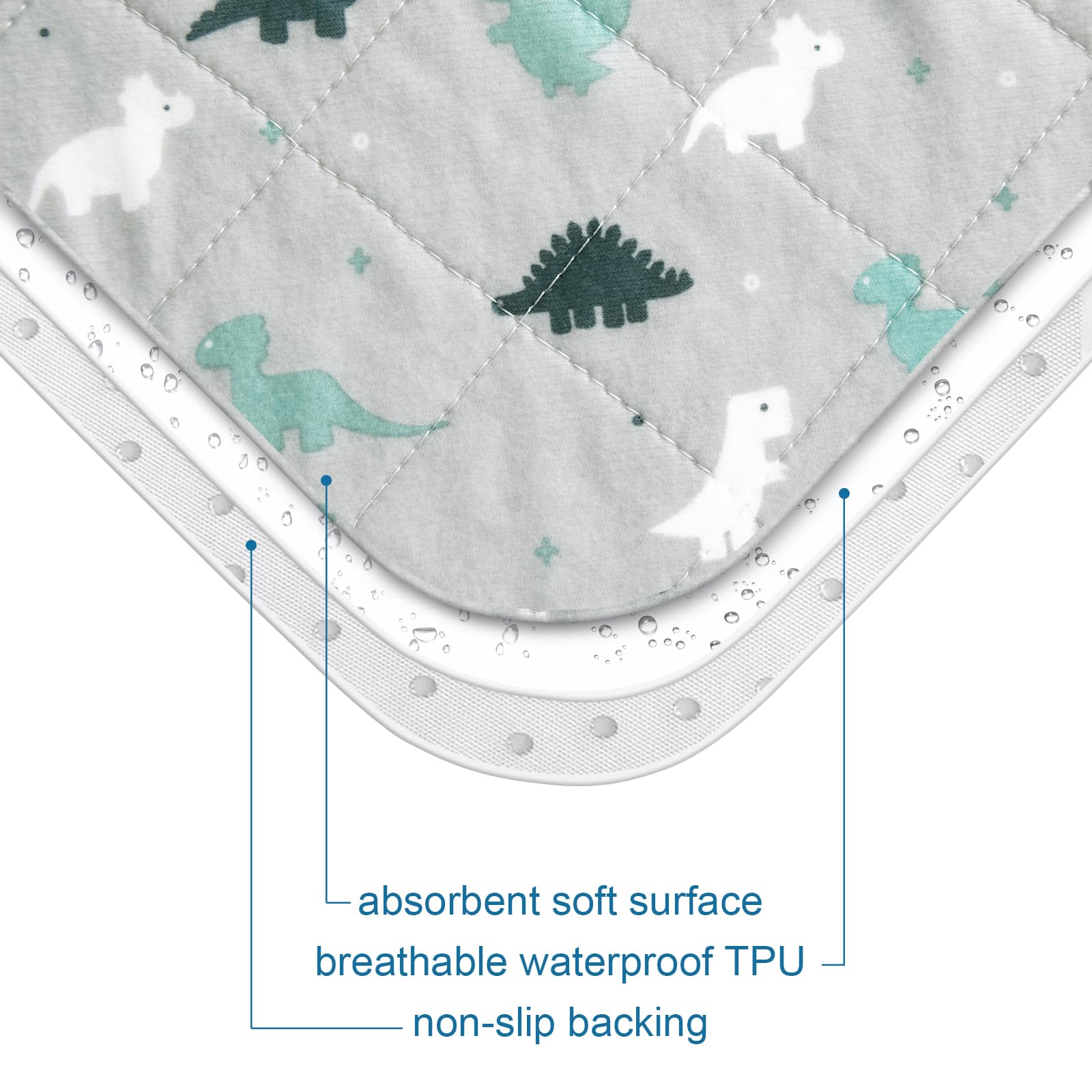 Potty Training Bedpads - 70 cm x 90 cm waterdichte matrasbeschermer met kinderhanddoeken, wasbaar voor kinderen en eenpersoonsbed