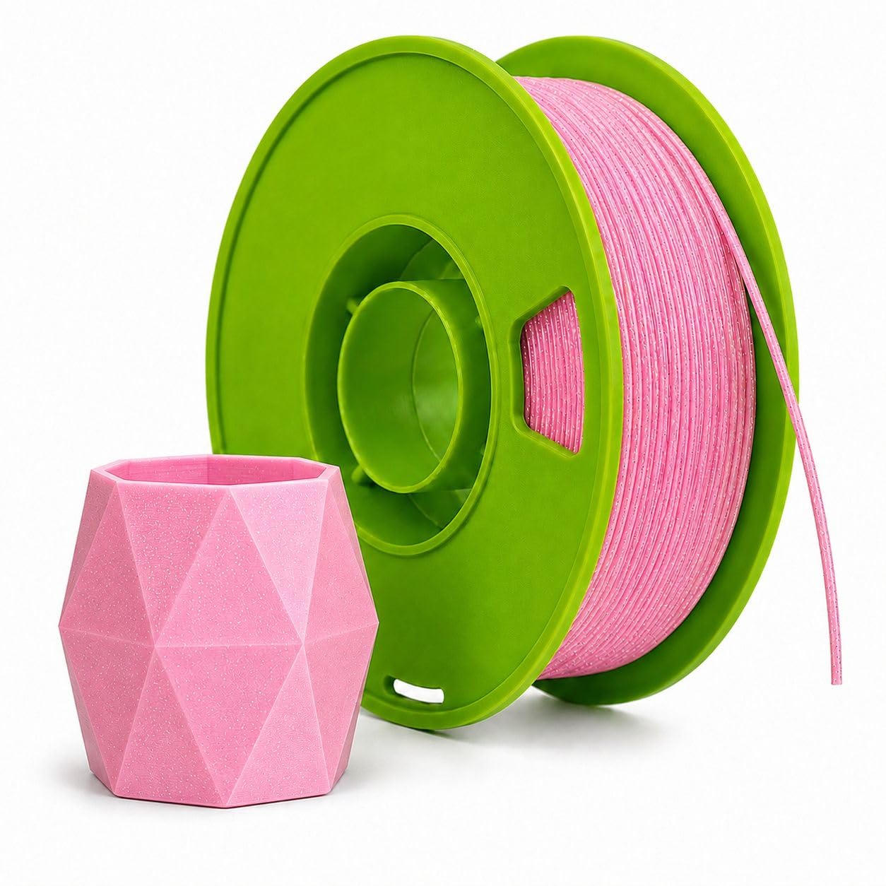 PLA PRO + 3D Printer Filament Roll, 1kg Net Weight, Greater Flexibility, Eco-Friendly, Low Warping Output, 1.75mm Diameter ±0.02mm Accuracy, Ideal for DIY Makers, Compatible (Pink)-image-10
