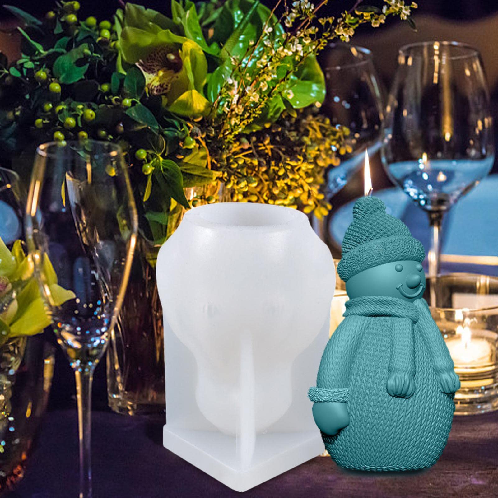 Meche Bougie 3D Moule U00e0 Bougie De Nou00ebl, Moule U00e0 Bougie En Silicone, Moule U00e0 Bougie Santa, Moules Bougie Forme Sapin De Noel