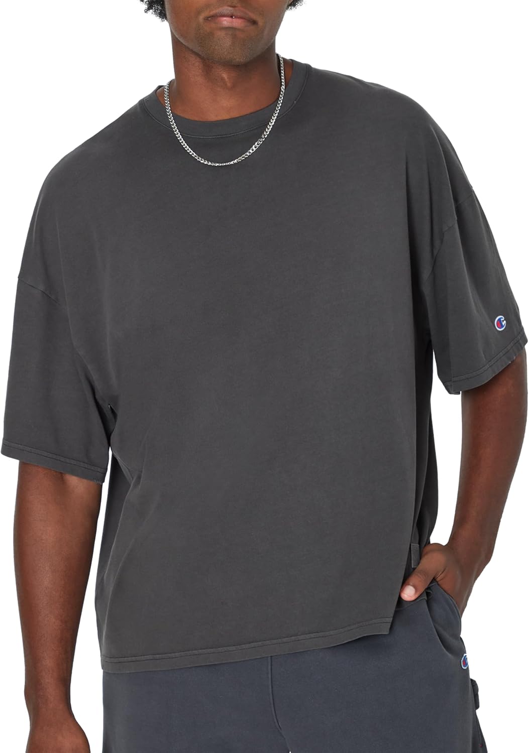 Champion Mens Riggins Drop Shoulder T-Shirt, Dry Goods Label