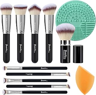 ULTRA SOFT DENSE HAIR LABELED Makeup Brushes set Professional Black makeup brush set with Premium Synthetic vegan Hair Foundation concealer eyeshadow face Contour make up brush set