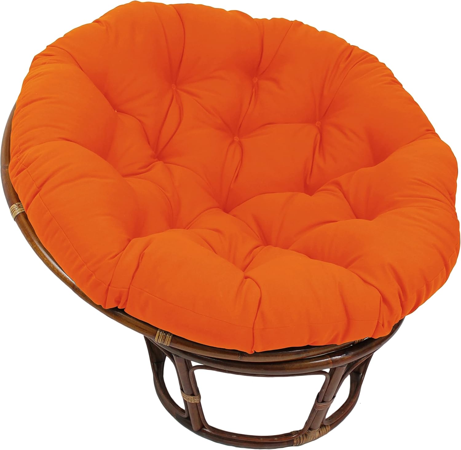 Blazing Needles Solid Twill Papasan Chair Cushion, 52" x 6" x 52", Navy