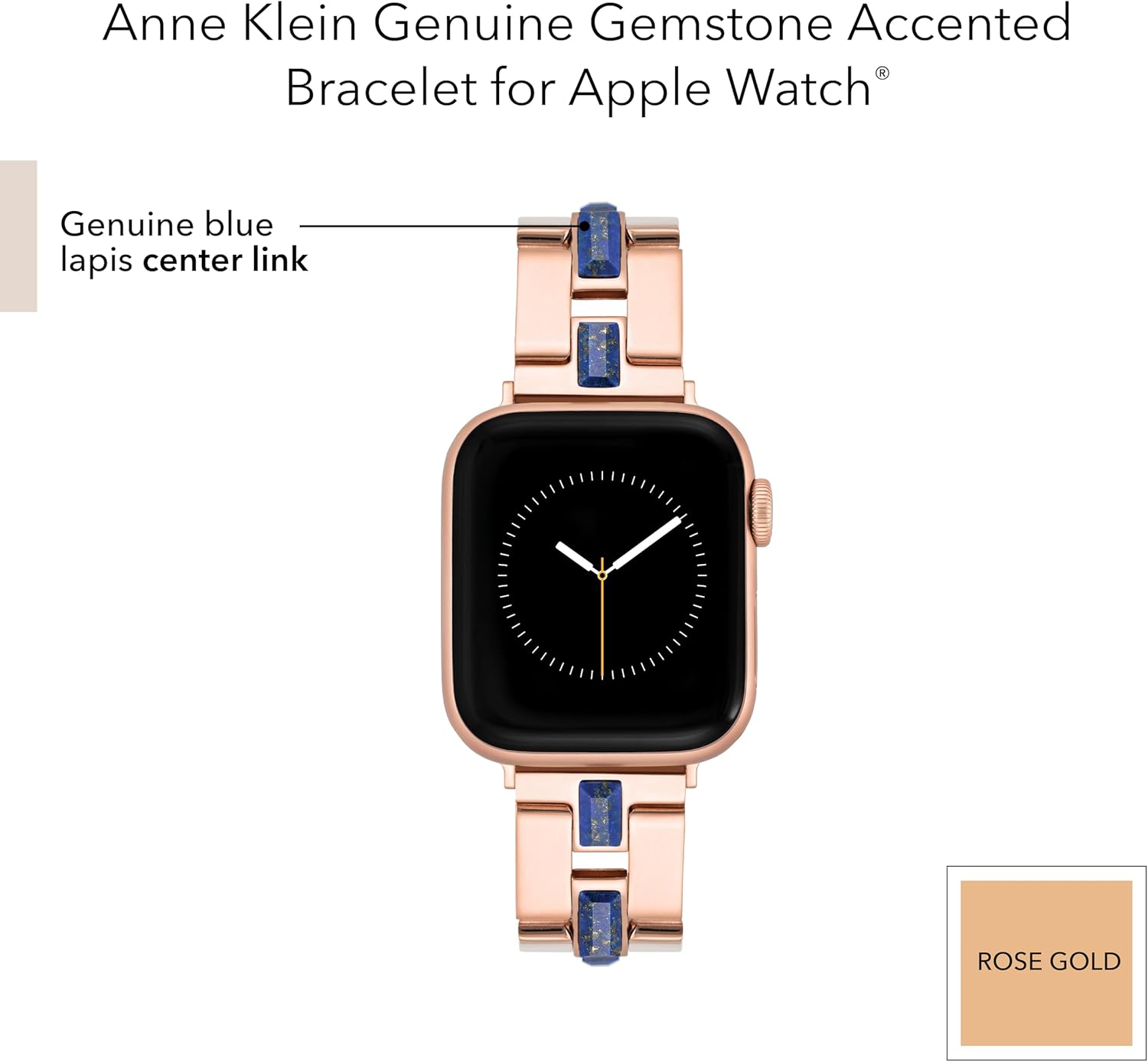 Anne Klein Gemstone Fashion Bracelet for Apple Watch, Secure, Adjustable, Apple Watch Replacement Band, Fits Most Wrists